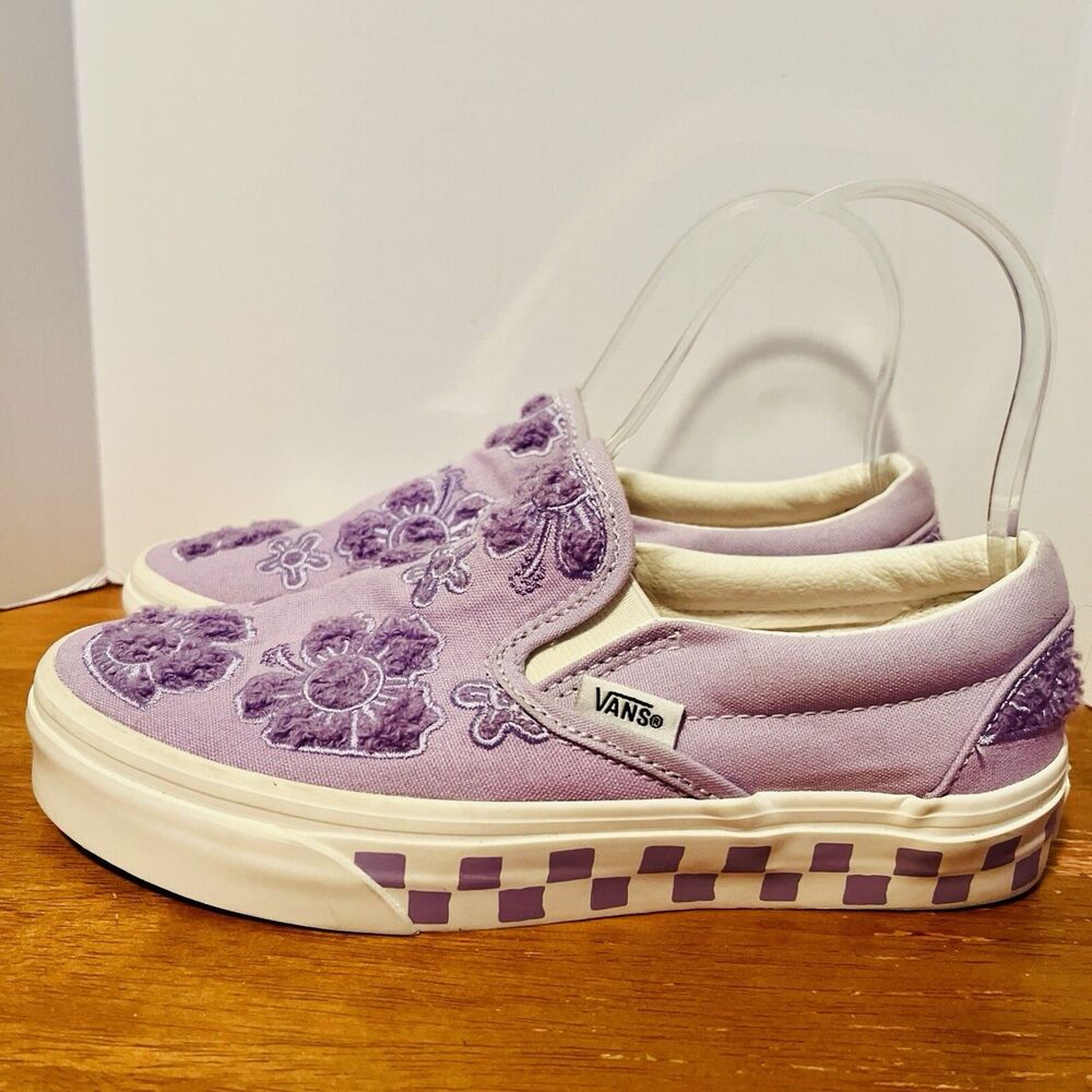 Vans Emma Mulholland On Holiday Classic Slip-On M 4 W 5.5 Purple Floral Chenille - Picture 2 of 9